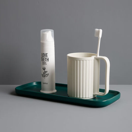 高颜值刷牙漱口杯家用简约牙刷杯洗漱杯牙缸情侣手柄塑料牙杯学生 9276 桔色+湖蓝+白色