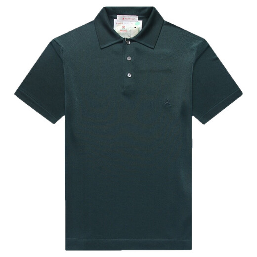 Mengtejiao [Recomendado por la madre central] [Seda brillante de color brillante/mostrador de color brillante] Camiseta de manga corta para hombres en el verano Polo de la solapa de negocios de color sólido 9195 Borgoña 3 160/80a