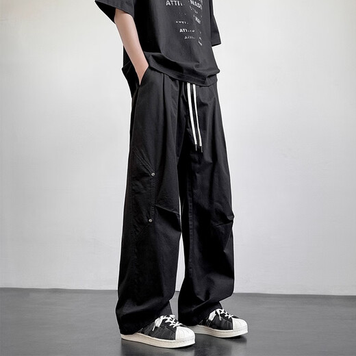 Baleno S&K series pure cotton work casual pants for men spring and autumn new American sports straight pants for boys loose apricot L