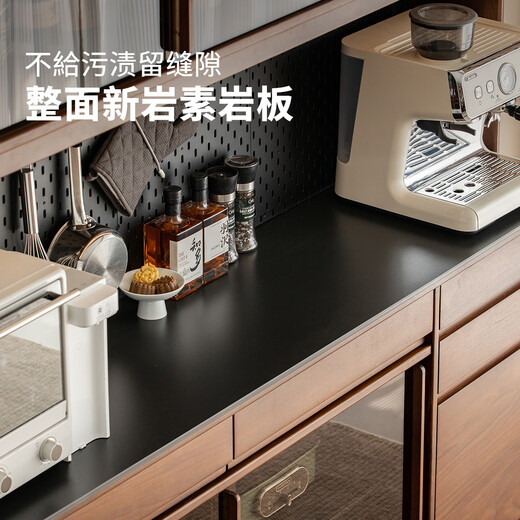 Continue to write solid wood slate sideboard restaurant storage cabinet simple wall storage cabinet multi-functional storage cabinet Wanxiang 1.5m