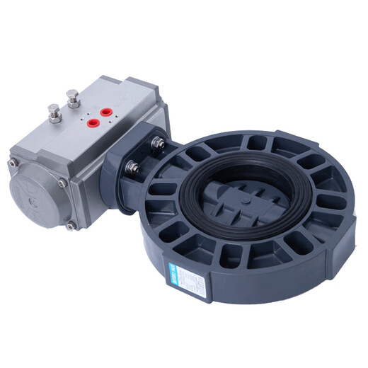 
D671X-10S Pneumatic Plastic Butterfly Valve Pneumatic UPVC Butterfly Valve Pneumatic PVC Butterfly Valve DN50-DN300 DN50 (63mm) 2 inches