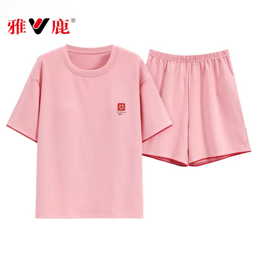 Yalu 2025 Neue Pyjamas für Frauen im Sommer Pure Cotton Kurzärmelige süße Casual Sports Home Clothing Set Z9855 M [empfohlen, 80-100 Jin zu tragen [Jin ist 0,5 kg]]]