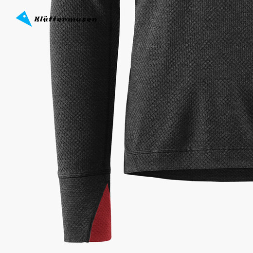KLATTERMUSEN Climbing Rat 10056 Hugo Women's Half Zipper Pullover Hoodie-Huge 1/2 Zip Sweater W's 962/Raven/Russet Black/Russet XS