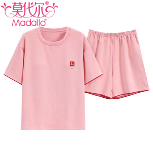 
Modal 2025 new pajamas for women in summer pure cotton shorts shorts sweet casual sports home clothing suit can be worn outside Z9856 M Recommended 80-100Jin [Jin equals 0.5 kg]