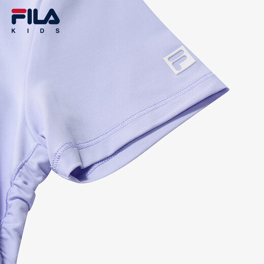 斐乐斐乐童装儿童短袖T恤2025夏季新款女中大童上衣 魔芋紫-PR 130