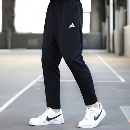 阿迪达斯 （adidas）男装运动套装 25新款梭织连帽夹克外套内搭T恤宽松长裤 三件套 三件套/休闲简约时尚 S/175【建议体重110-120斤】