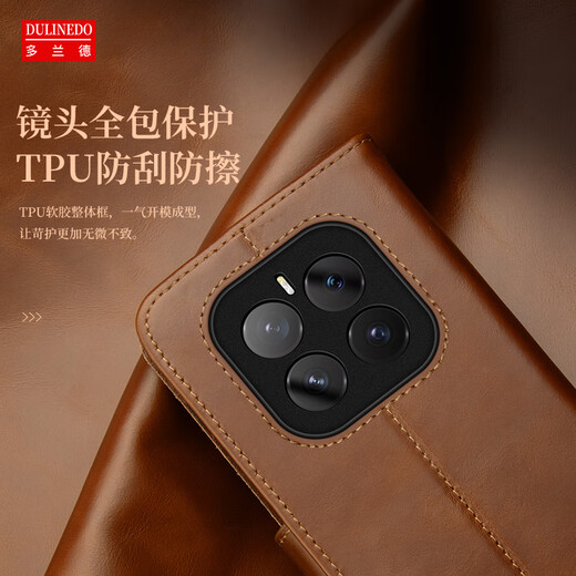 Dorande Honor GTPRO Leather Business Phone Case Honor GT Flip Carte Protective Case Lens Full-Pack Anti-Fall with Pliage Movie Viewing Stand Cuir Case Honor GT Pro Leather Red