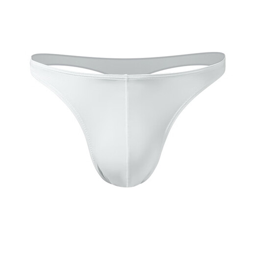 T-string male student ice silk sexy temptation T-shaped briefs briefs head seamless low-waist youth breathable single thong black XL
