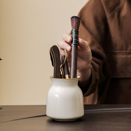 Bowei (BW) high-end tea set for home use, Ru kiln tea set, tea tray, integrated kettle for tea making, Yueya Yunqi