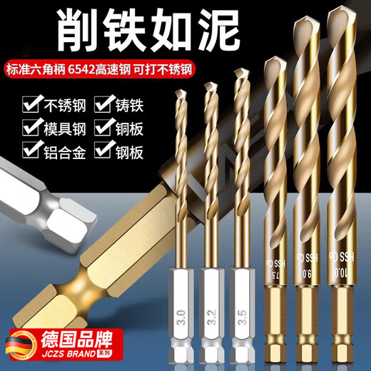 JCZS German Seiko Drill Stainless Steel Special Drill Bit Specially Made for High Hardness Holes in 304 Stainless Steel Plate Cobalt-Containing Twist Drill Stamping Process 3.0mm (2 Pieces) German Seiko Upgraded Cobalt-Containing Drill Bit