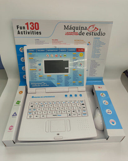 Yusenyi Children's Foreign Trade Early Education Espagnol English English Spanish Bilingual Learning Machine Toys 130 Fonction ordinateur portable BT-271E English Learning Machine (rose / bleu)