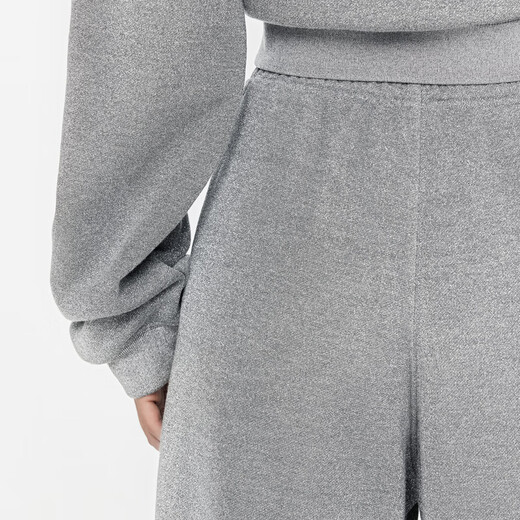 JNBY/Jiangnan cloth clothes spring and autumn fine flash banana casual trousers for women cotton blended banana trousers 5O9E14140 040/Silver gray XS