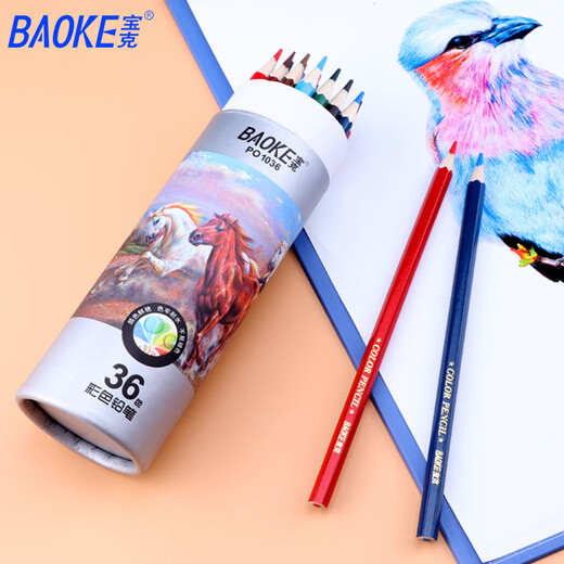 Baoke (BAOKE) Baoke-Buntstifte 12 Farben, 24 Farben, 36 Farben, 48 Farben, Tube, Zeichnung, ölige Farbe PO1048 (48 Farben Stiftschaftfarbe