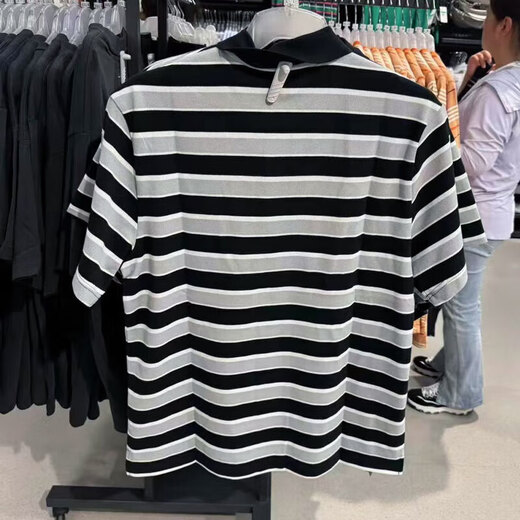 耐克（NIKE）官方短袖男装夏季新款户外健身运动服POLO衫条纹百搭翻领休闲T恤 FN3897-010 S