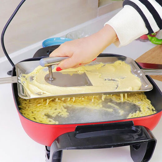 Stainless steel noodle bed noodle squeezing tip tadpole fighting tadpole squeezing joint squeezing brush bean noodle grater pasta tool single. slurping pusher