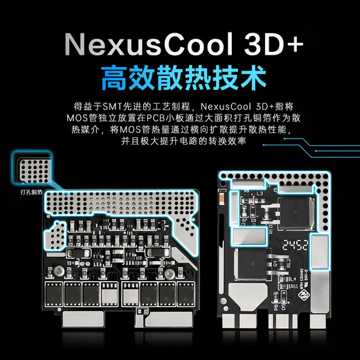 Golden field Nexus Gold 750W white ATX3.1 desktop computer power supply, gold dual certification/12V-2*6/Japanese main capacitor/stabilized 5070 graphics card/embossed cable