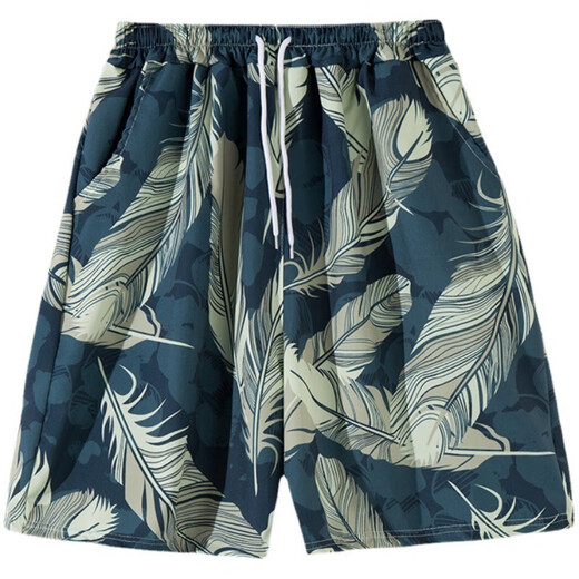 ConNORTON travel loose large size trendy beach pants men's quick-drying five-point casual pants Sanya island vacation shorts South T6626 pants M