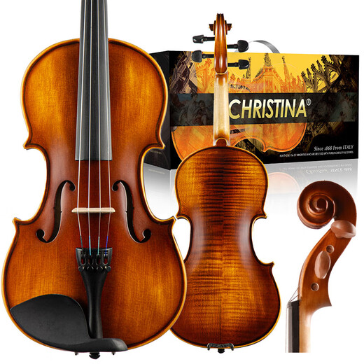 Christina Violin V03 Kinder handgefertigt professionelle Leistungsabstufung Untersuchung Erwachsener Geigenanfänger Musikinstrument Antike Farbe 1/4