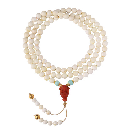 Potala Palace Beeswax 108 Beads String Southern Red and Turquoise Decoration Accessories Multi-circle Bracelet Bracelet Necklace Tibetan Style for Men and Women Beeswax Southern Red and Turquoise Beads String