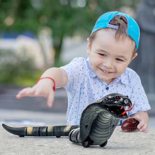Célébrité Internet Remote contrôle Snake Simulate Cobra Décompression Artefact Boy Enfants Adult Animal Toy Girl Blanc Simulate Simulated Swattlesnake 9909+ Tournevis Deluxe Version avec 36 Electronics 36
