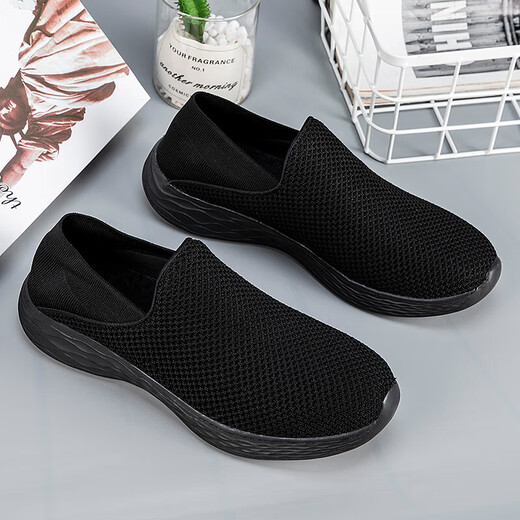 
Four Seasons Old Man Shoes Mesh Breathable Large Size Walking Shoes Two-Wear One-Pin-One Stepping Shoes Parents Shoes Heel Bun Toe Half Slippers XE-9901 Gray 42
