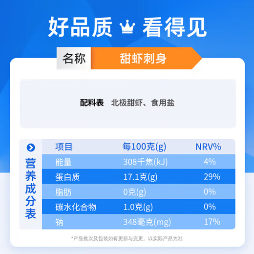 Mega Ready-to-Eat 27 Shelled Sweet Shrimps 70g*3 Bags Arctic Sweet Shrimp Sashimi Straight from the Source