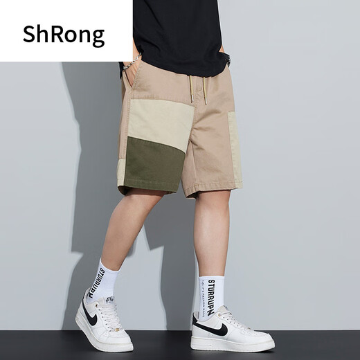 Shurong Japanese 2025 spring and summer casual shorts men's five-point pants trendy brand workwear new summer fashion half-trousers mid-trousers black 9277 2XL
