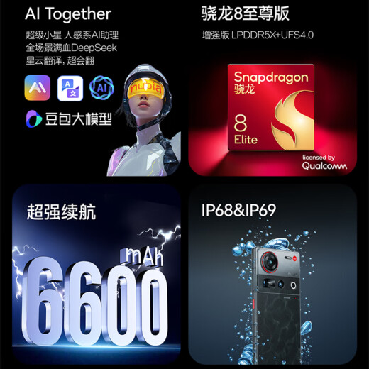 Nubia Z70S Ultra Photographer Edition National Subsidy True Full Screen 16+512GB Mute Shadow Snapdragon 8 Supreme Edition 6600mAh 5G Game Photography AI Mobile