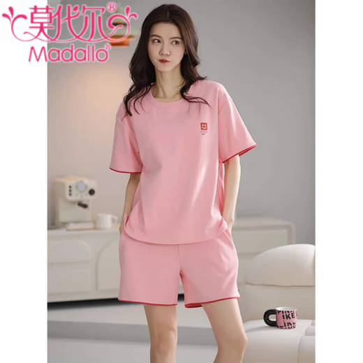
Modal 2025 new pajamas for women in summer pure cotton shorts shorts sweet casual sports home clothing suit can be worn outside Z9856 M Recommended 80-100Jin [Jin equals 0.5 kg]