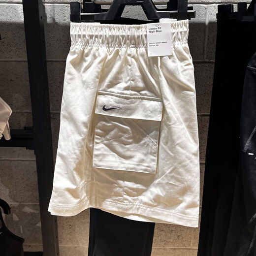 耐克（Nike）工装短裤女裤夏季新款运动裤宽松舒适透气梭织五分裤子 IH9273-047珍珠灰 S