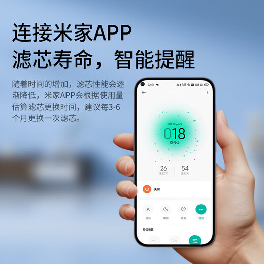 Green Dust is suitable for Xiaomi Mijia (MI) air purifier filter element 4th/5th generation purifier filter element to remove odor, smoke smell, aldehyde removal and haze PM2.5