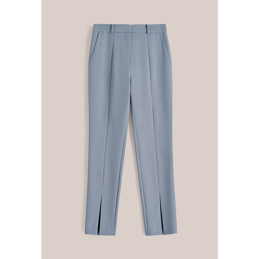 OBBLIGATO Olegato spring V-neck ruffled slim fit top women's pants lime blue L