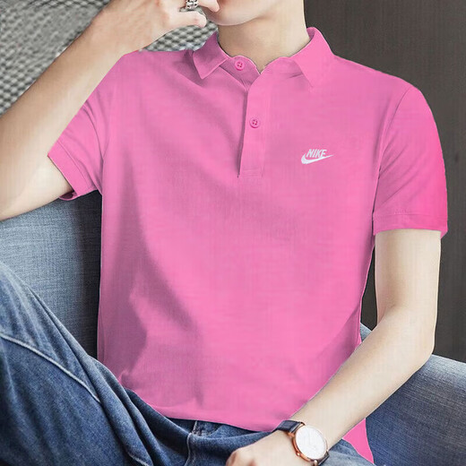 Nike (Nike) POLO CAMISA Men's 2025 Summer Sportswear Fitness Entrenamiento de fitness Camiseta de manga corta de cuello redondo rosa FN3895 CJ4457-063 m /120-130Jin [Jin equivale a 0.5 kg]