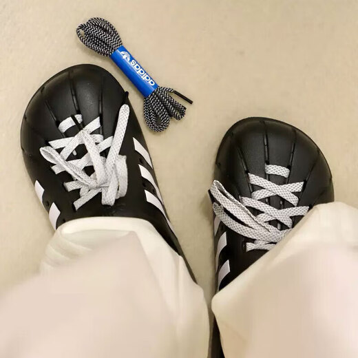 阿迪达斯 （adidas）拖鞋男鞋女鞋2025夏季运动户外沙滩鞋包头洞洞鞋透气凉拖 JH9848黑色 42