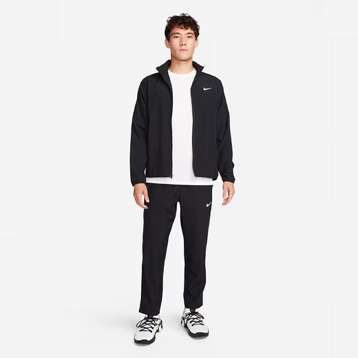 耐克（NIKE）男运动裤 春秋梭织锥形休闲裤 轻便透气 FB7491-010 黑 L 