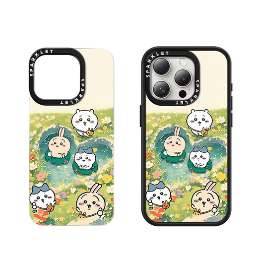 Teen Cent (MSMF) chiikawa Apple magnetic absorbing mobile phone case three small summer small fresh magsafe wireless charging back plate anti-fall suitable for women couple anti-fall protection case [magnetic acrylic] chiikawa-BG1098G iPhone16