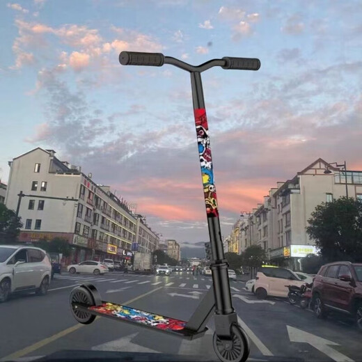 Scooter Professional Extreme Scooter Stunt Fancy Adult Transportation Two-Wheel Street Pro Scooter Black Aluminum Alloy Extreme Scooter Upgraded Aluminum Wheel