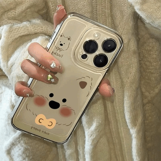 Big-faced puppy suitable for iphone16 mobile phone case Apple Huawei vivo Xiaomi OPPO Honor transparent soft shell -PULI2799 big-faced puppy Xiaomi 14