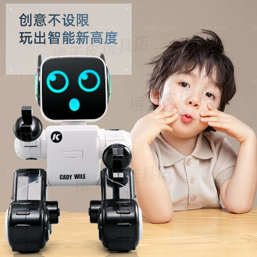 Xiaomi Youpin Robot Children's Toys Girls and Boys Intelligent Dialogue Early Church Dance Electric Remote Control Robot Interaction K10 White Deluxe Edition can be controlled by APP Enjoy dual battery version (shop recommendation)
