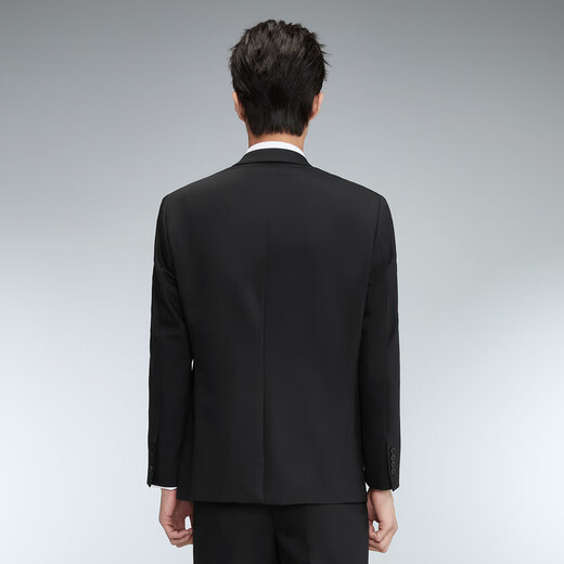 Heilan House (HLA) suit men's spring and autumn slim-fit imitation wool suit fashion brooch commuting professional tops men's suit black 56 (suit + pants) 165A /84A (44A) recommended 51~56kg