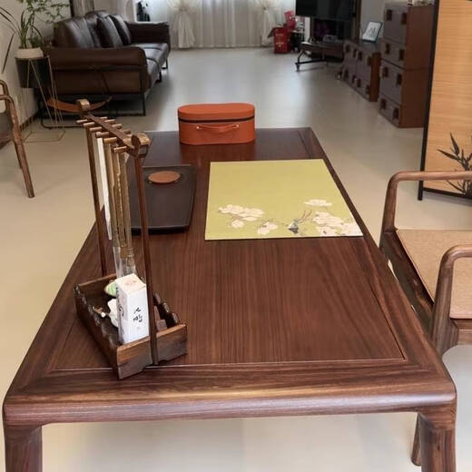 Mesa de té de Yonghuan Combinación Mesa de té Color Mesa de té Mesa de té simple + Silla maestra + Taburete de 4 meses + Tea Side Table 14068cm