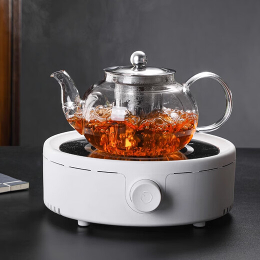 Yuanqing Jiasheng glass teapot high temperature resistant high borosilicate glass teapot 800ml filter flower teapot steel leakage