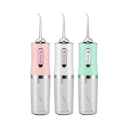 DIKTT German dental rinser, portable orthodontic device, specially designed for teenagers, high-frequency household tooth rinser, water flosser, deep cleaning between teeth, orthodontic correction, tooth cleaning artifact, white high-end pulse (8 nozzles + 3 modes)