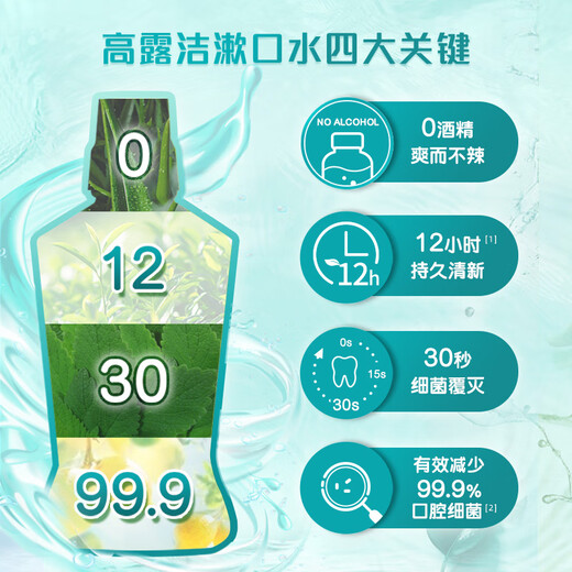
Colgate [Same as Sun Yingsha] Refreshing sea salt essential oil imported mouthwash 1000ml fluoride deep cleaning self-operated