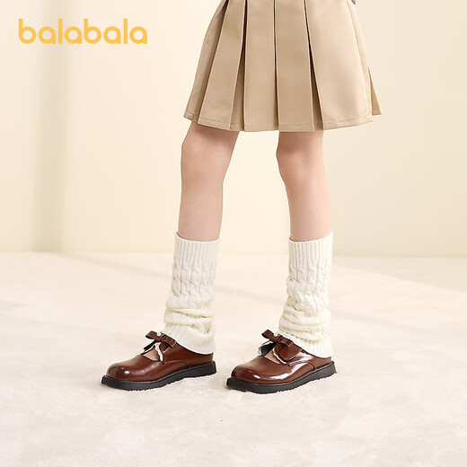 Bala BalaOne Children's Socks Autumn and Winter Girls' Socks Sets for Medium and Large Children Containing Wool Pile Socks Sets Twist White Tone 00311 7-9 Years Old 140cm