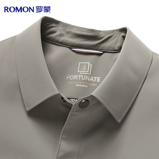 Romon velvet thickening jacket men's autumn and winter business casual executive lapel dad work jacket cotton jacket