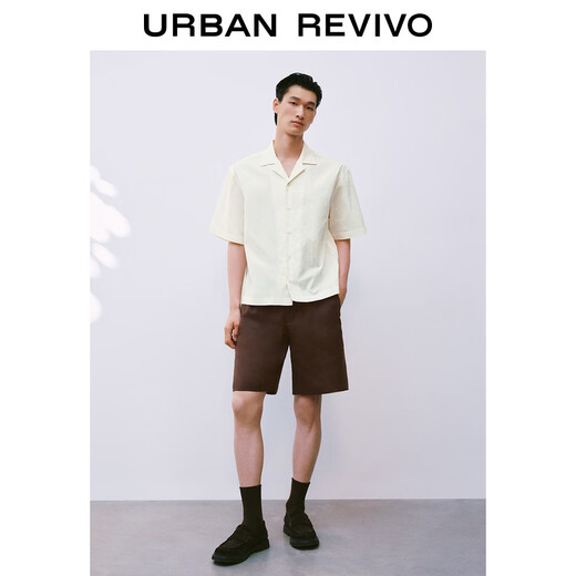UR2025 Summer NUEVA Luz informal de moda para hombres que viajan versátil camiseta de cárdigan de manga corta UMM250030 Pink White M
