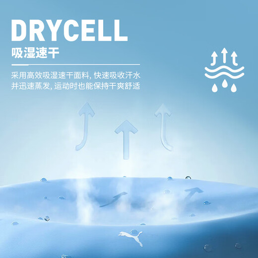 PUMA moisture-absorbent and quick-drying fitness short-sleeved T-shirt POLO shirt men's official spring and summer sports top 521933 White-02 M (175/96A)