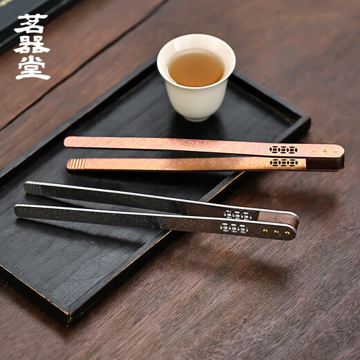 Mingqitang pure titanium tea clip tea cup clip tweezers anti-scalding tea cup clip tea ceremony six gentlemen kung fu tea set accessories pure titanium ice crystal tea clip - colorful