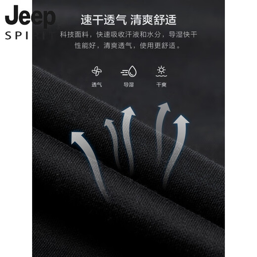 JEEP SPIRIT吉普秋冬季裤子男运动裤宽松卫裤长裤加厚男士休闲裤 1098蓝色-款 常规 M